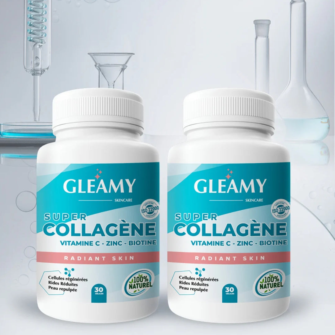 GLEAMY _ Gleamy SUPER COLLAGÈNE  Vitamines C - ZINC - BIOTINE  / 30 Gelules