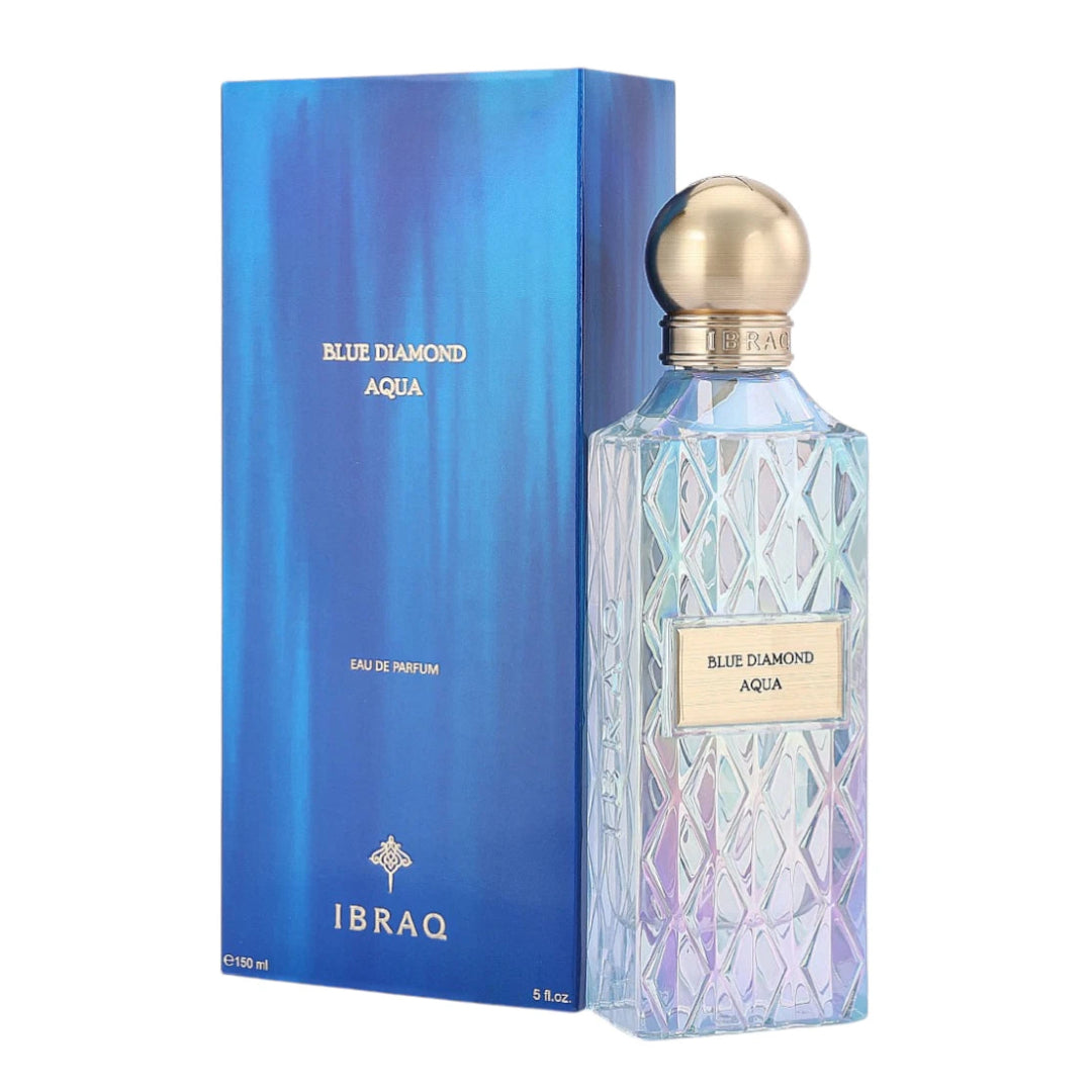 IBRAQ Bleu Diamant Aqua Eau de parfum Unisexe, 150 ML