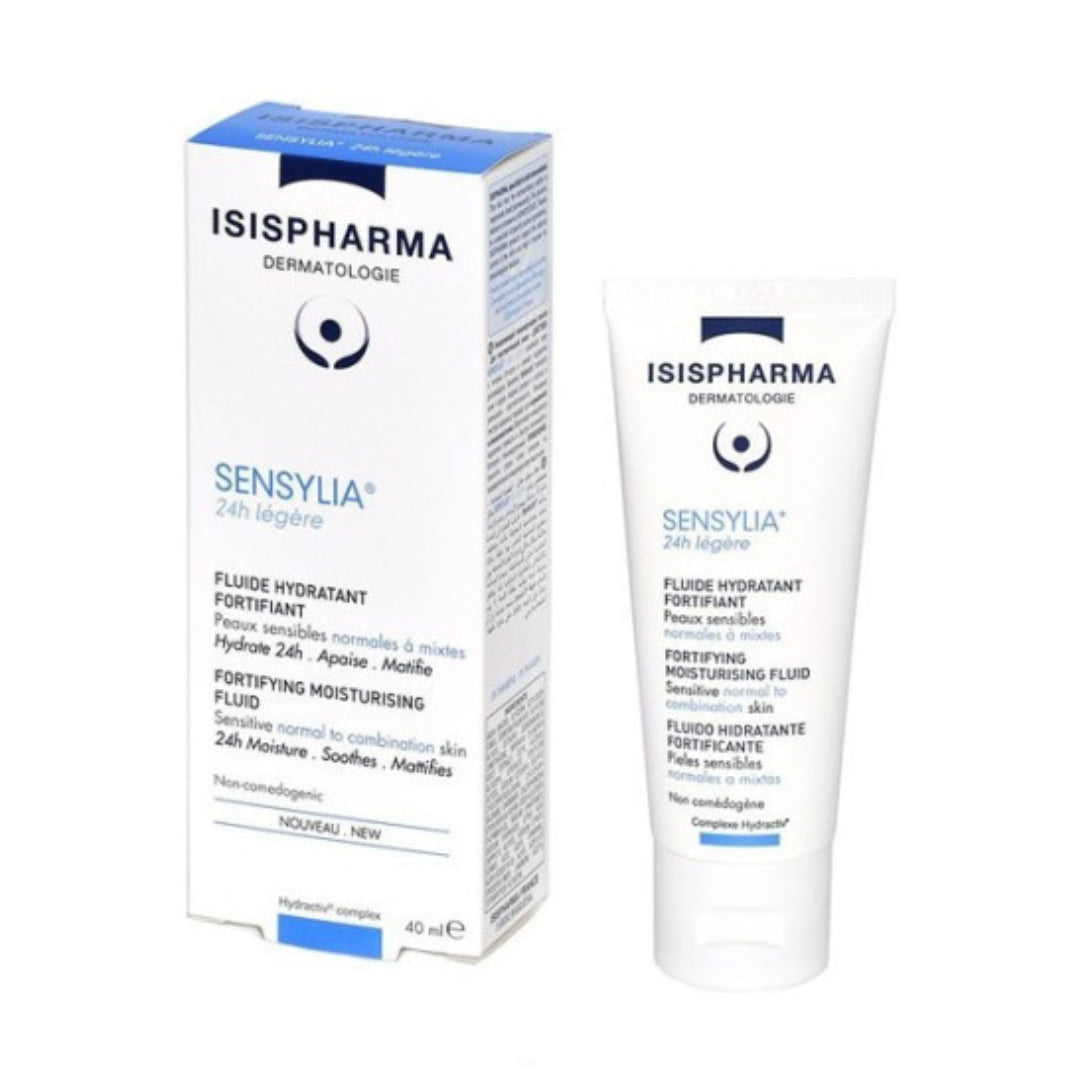 Isis Pharma Sensylia 24h légère Fluide Hydratant-Peaux sensibles et déshydratées – 40ml