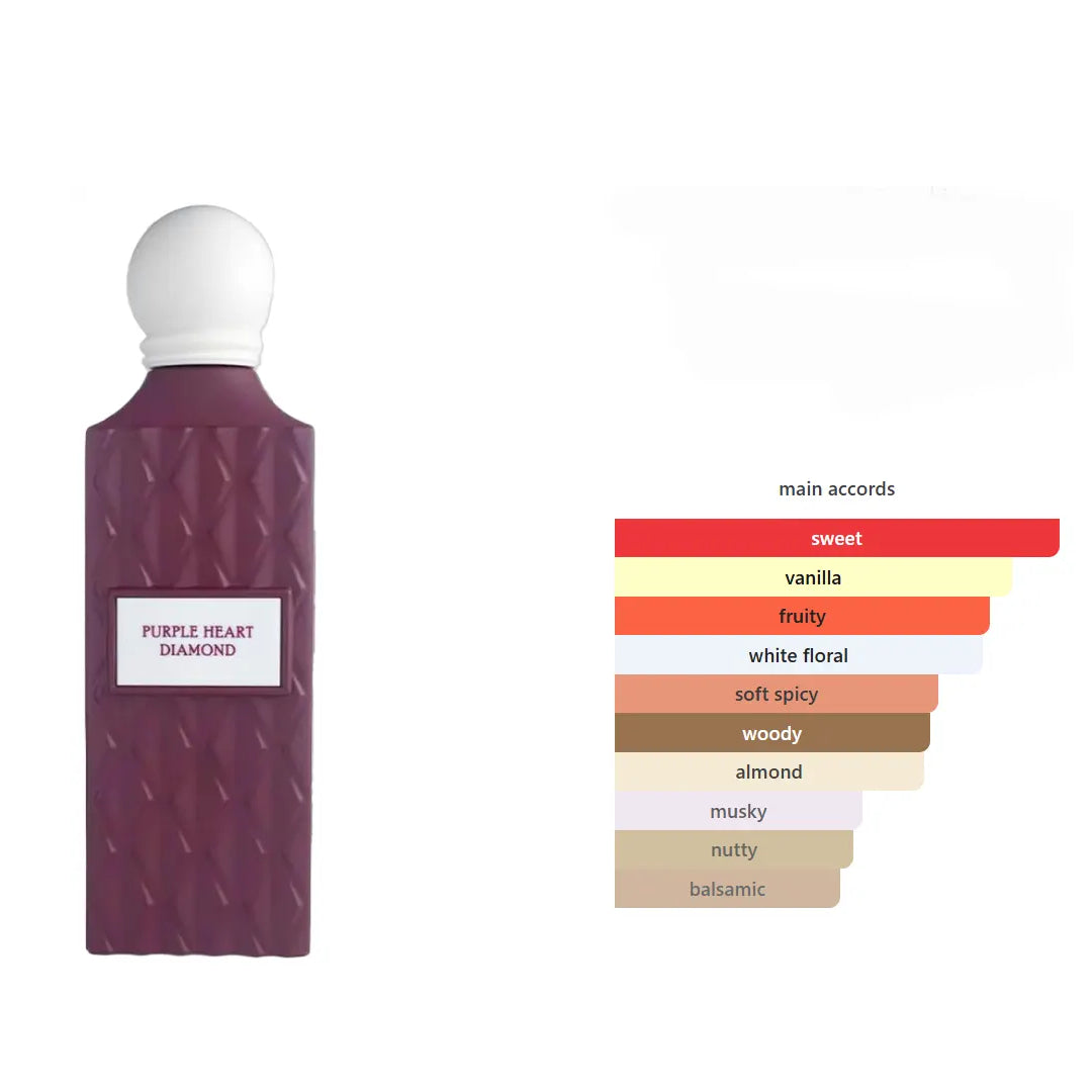 Ibraq Purple Heart Diamond Perfume, Unisex Perfume, Edp, 150 ML