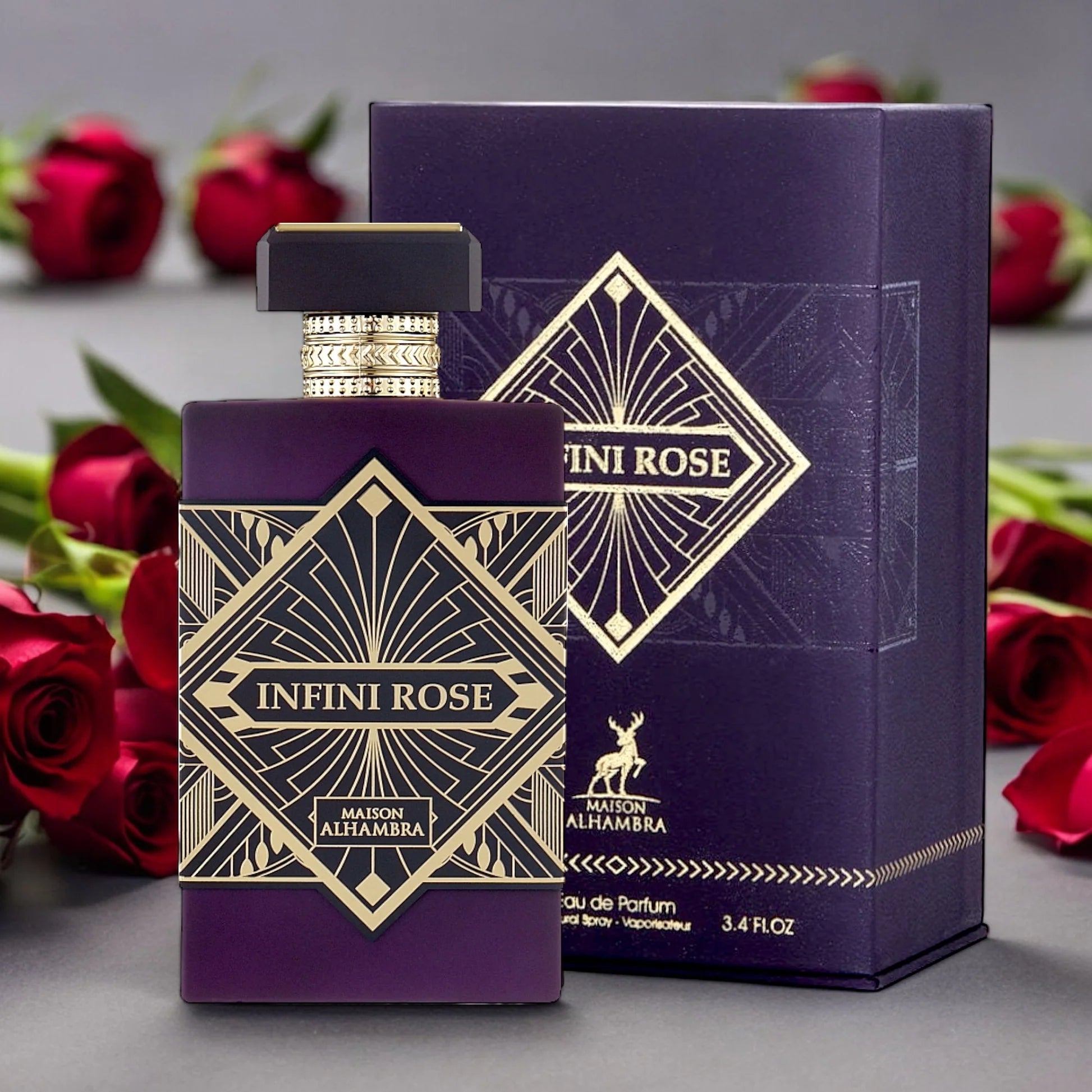 INFINI ROSE DE MAISON ALHAMBRA Eau De Parfum Pour Femmes et Hommes - 100ml