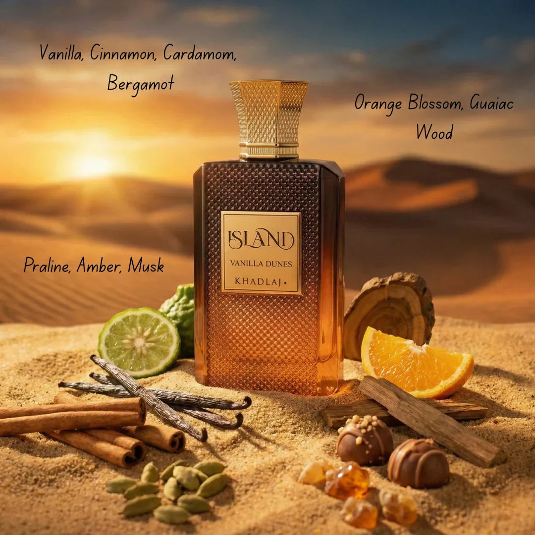 Island Vanilla Dunes Extrait de Parfum Khadlaj Unisexe - 100ml