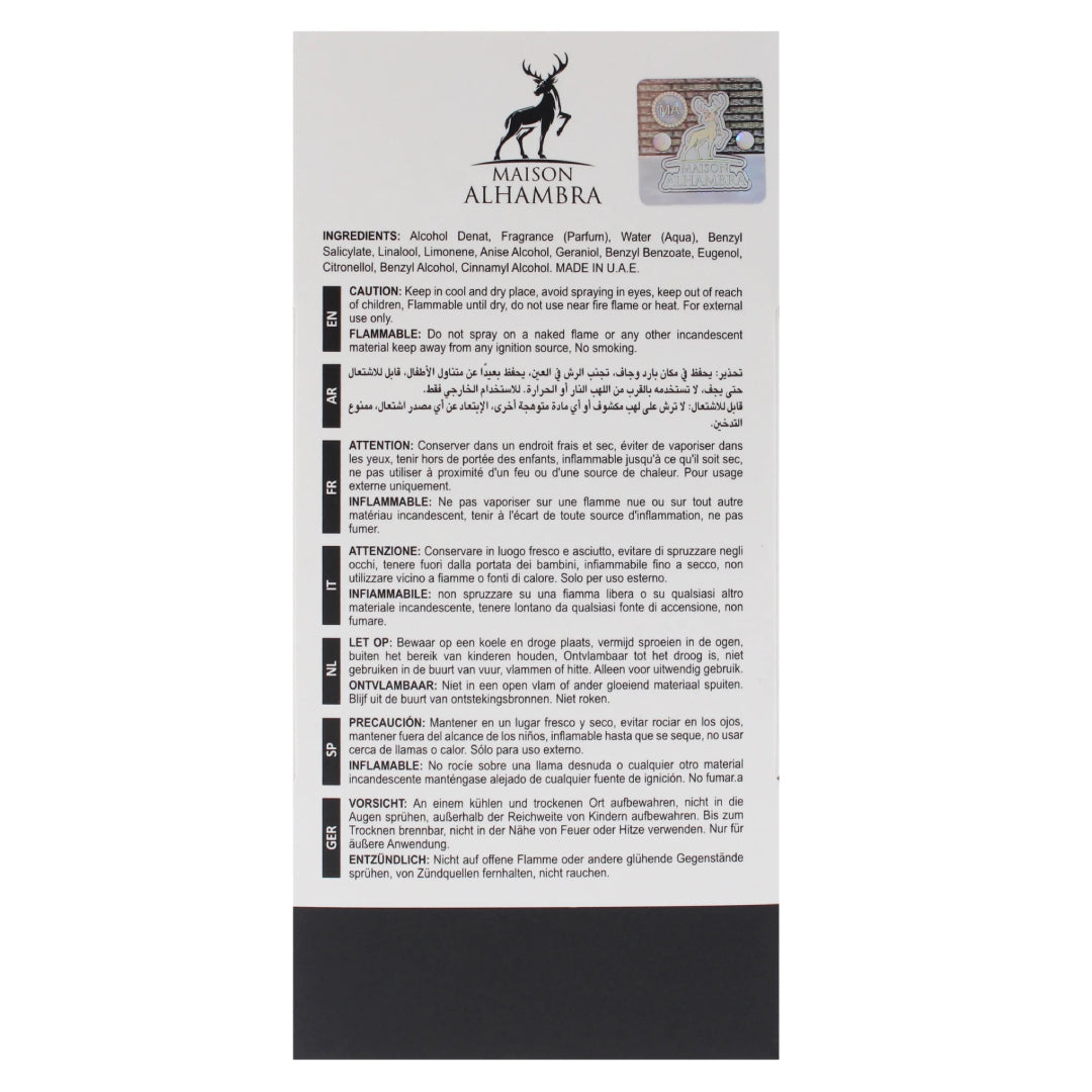 JEAN LOWE F Maître  Eau De Parfum Pour Hommes - 100ml