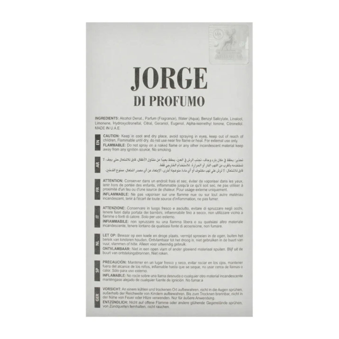 JORGE DI PROFUMO AQUA de Maison Alhambra Pour Homme - 100ml