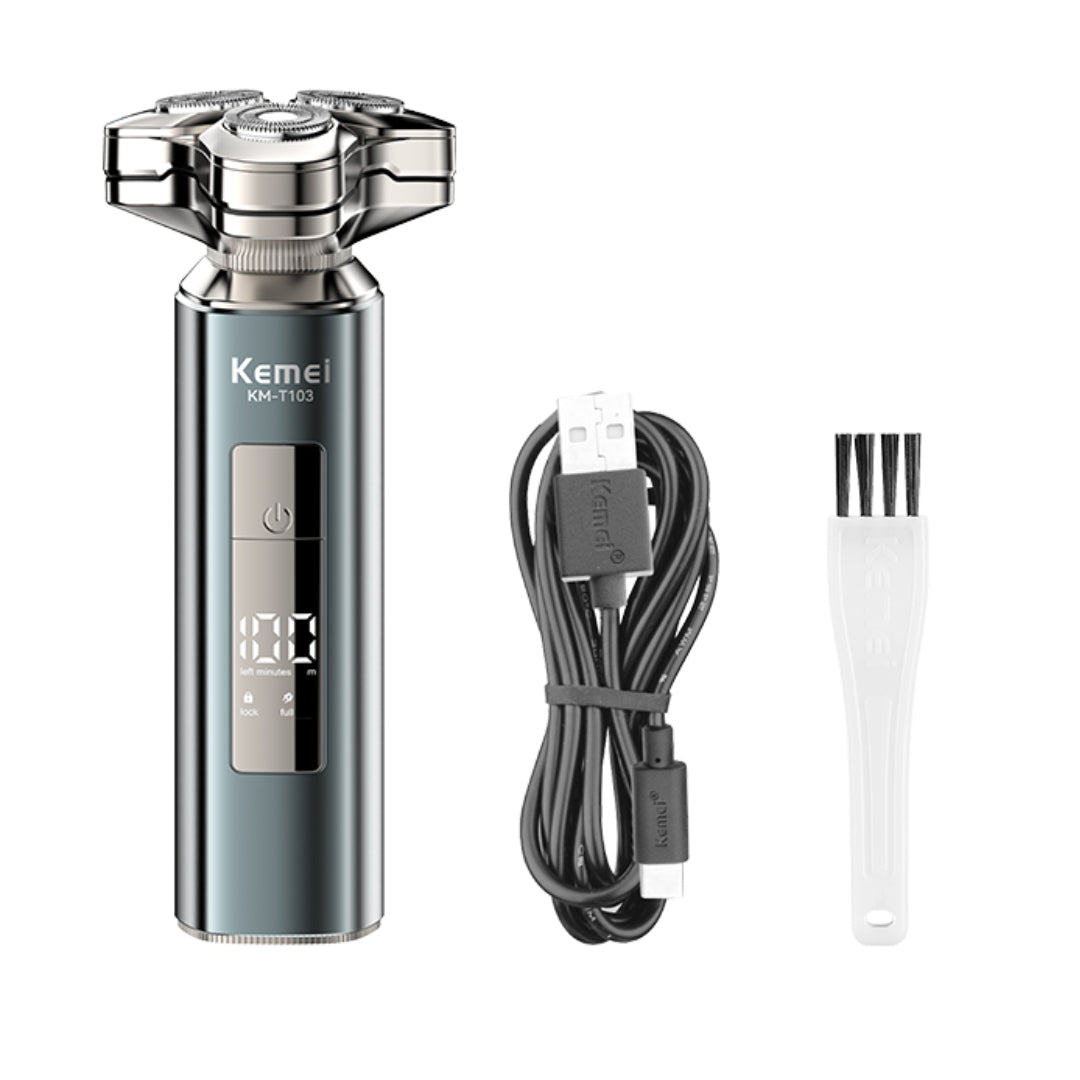 KEMEI KM-T103 Rasoir Électrique, Sécurité Magnétique – Lame Lavable, Portable