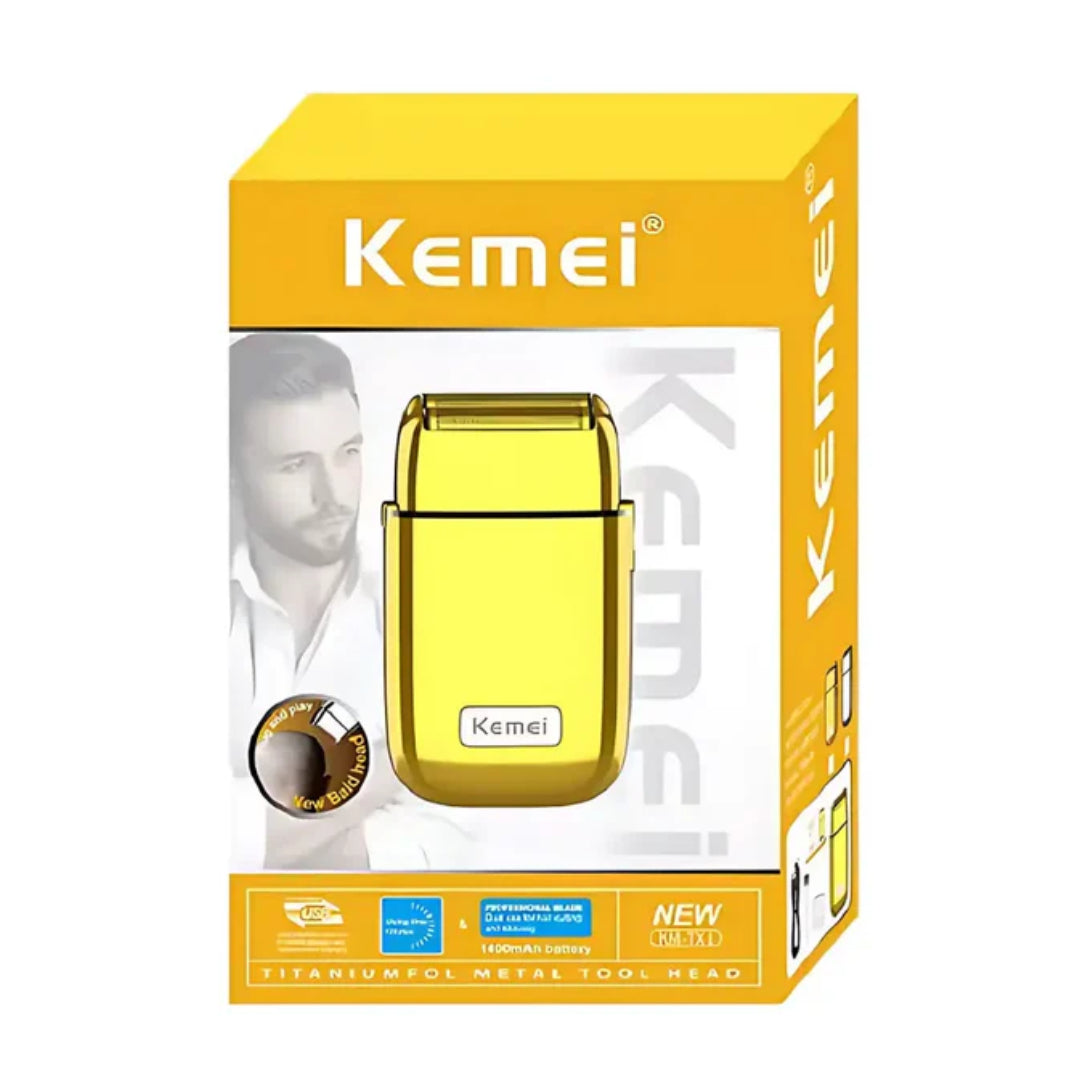 KEMEI KM-TX1 Rasoir électrique rechargeable Avec chargement USB, en métal, pour homme.