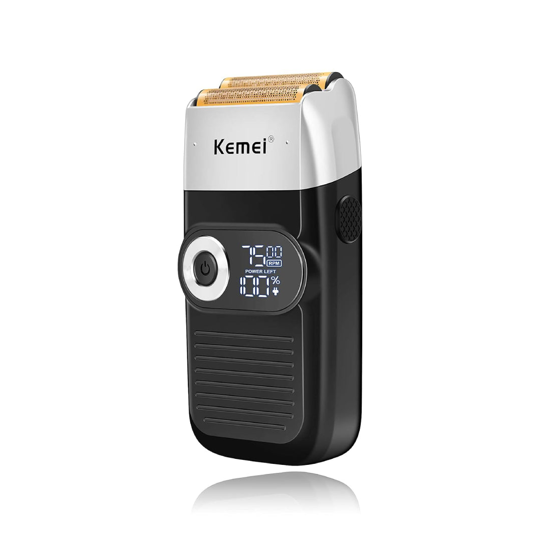 Kemei KM-2026 - Rasoir électrique professionnel pour hommes, conçu pour les cheveux, la barbe et le rasage des têtes chauves