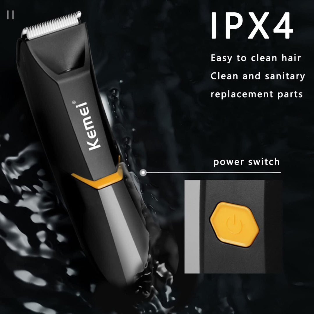 KEMEI KM-3208 – Tondeuse corps étanche, USB rechargeable, batterie 600mAh