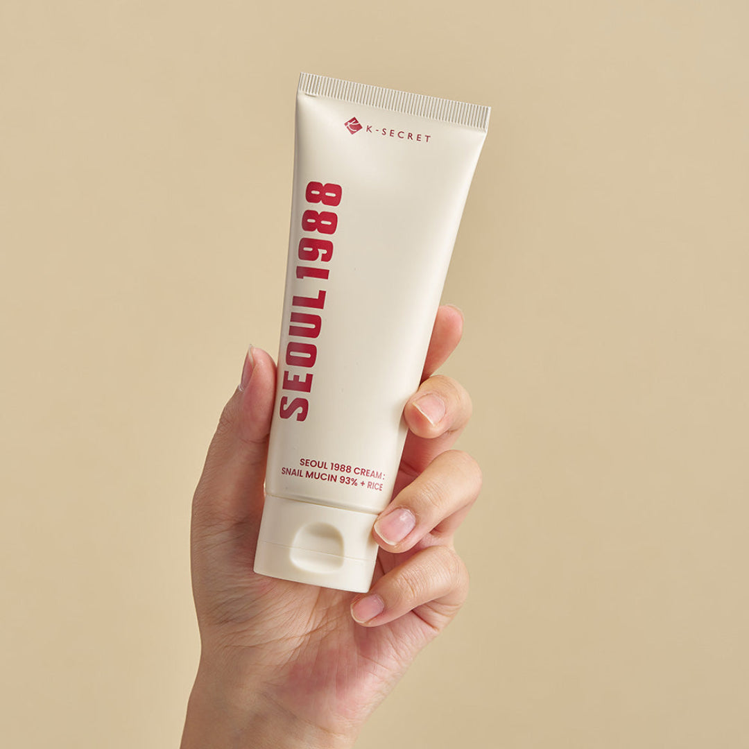 KSECRET – SEOUL 1988 CREAM SNAIL MUCIN 93 + RICE – 150 ml