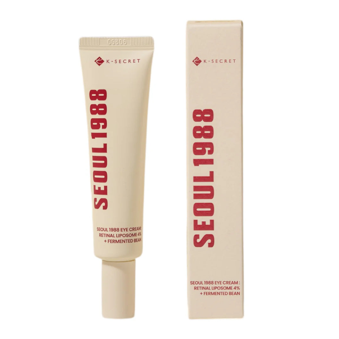 KSECRET – SEOUL 1988  Crème pour le Contour des Yeux au Rétinol et aux Enzymes de Haricots Eye Cream : Retinal Liposome 4% + Fermented Bean