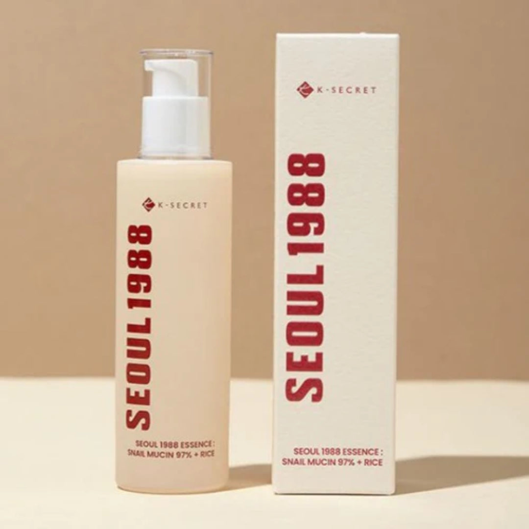 K–SECRET SEOUL 1988 ESSENCE SNAIL MUCIN 97 + RICE - 100ml