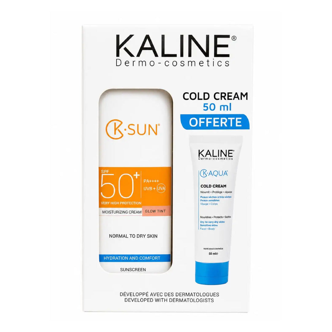 Kaline K-Sun écran solaire  Teintée  SPF 50+ K-Aqua Cold Crème 50ml offerte