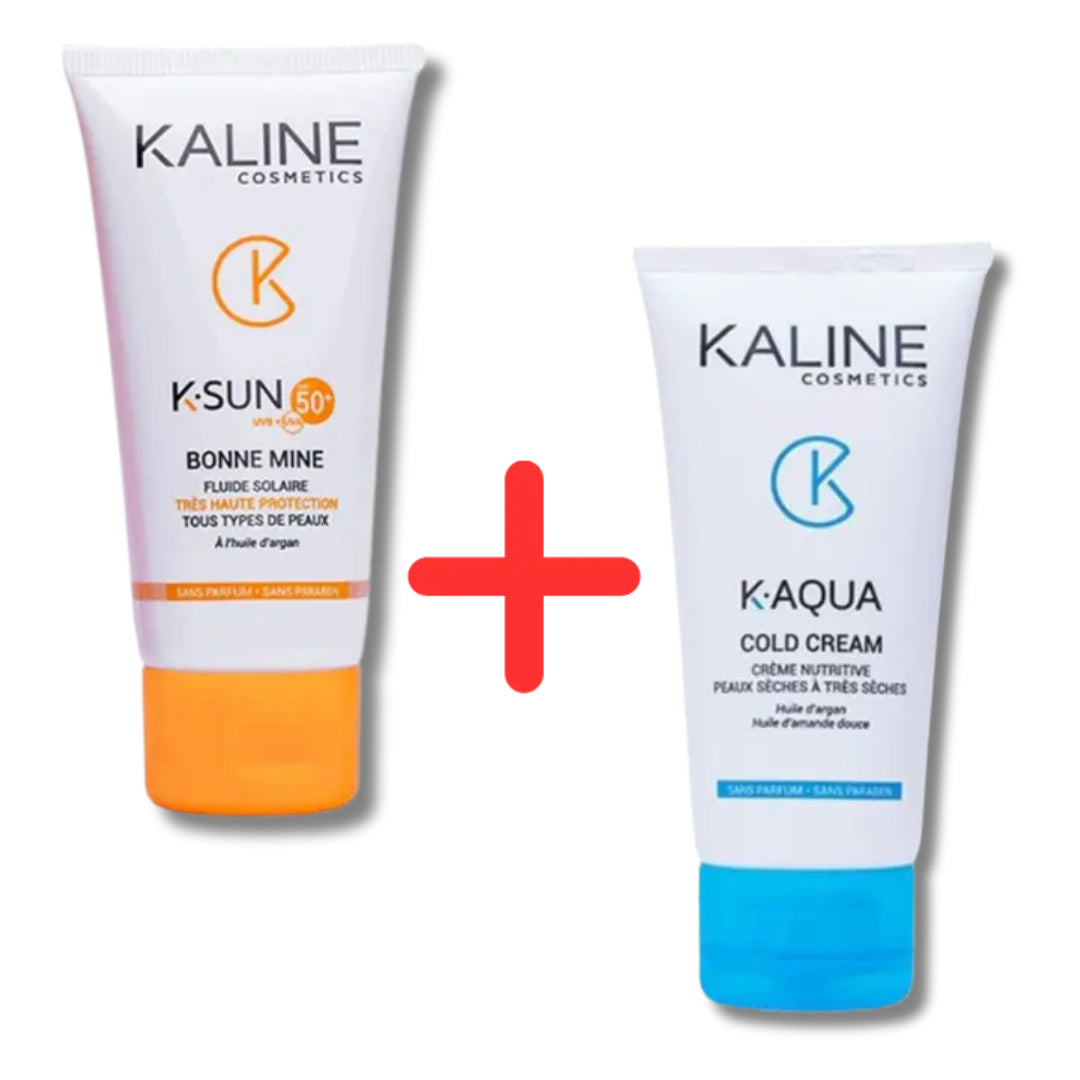 Kaline pack K-Sun écran solaire Invisible spf 50+ K-Aqua Cold Crème 50ml offerte