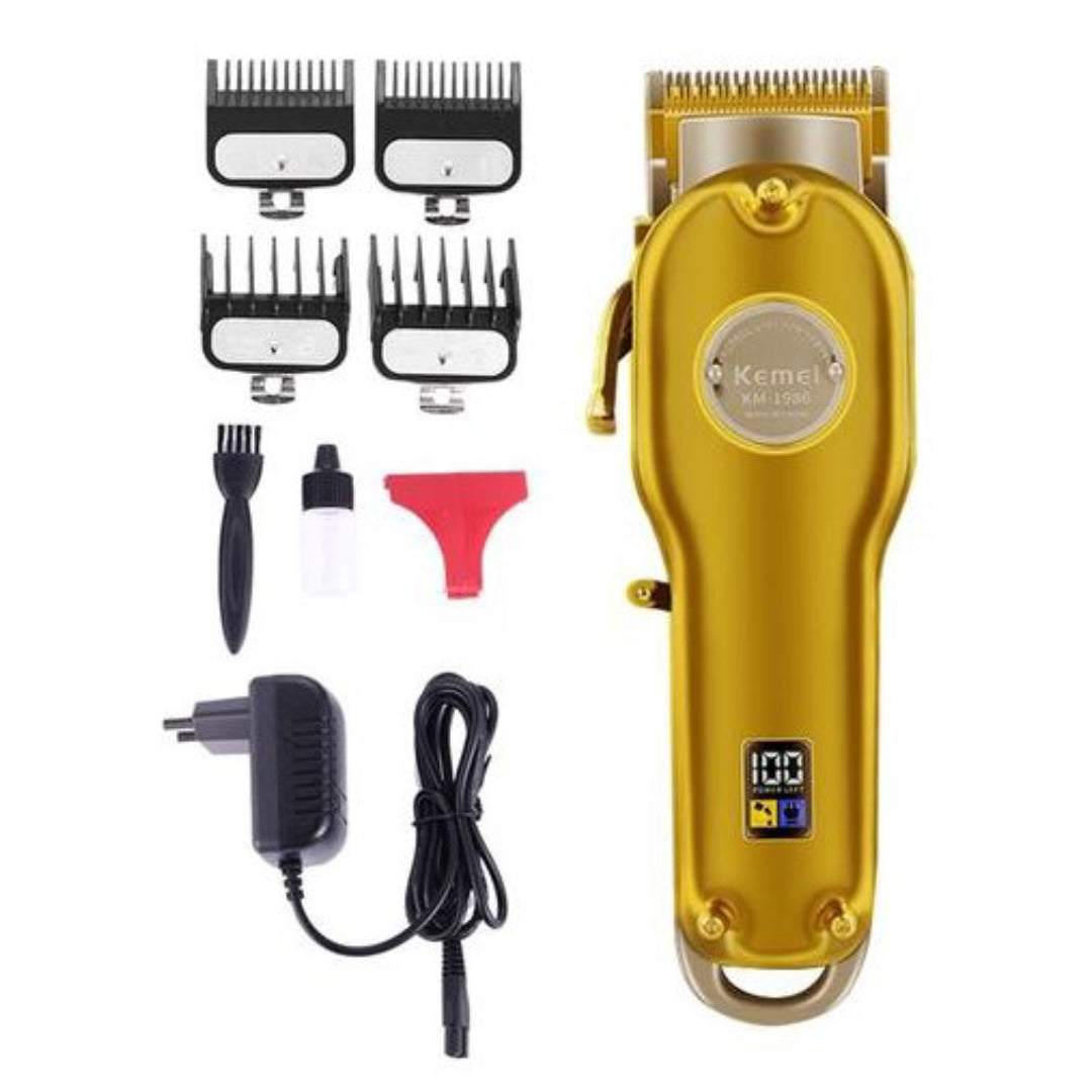 Kemei KM-1986 Tondeuse à cheveux professionnelle sans fil rechargeable silencieuse