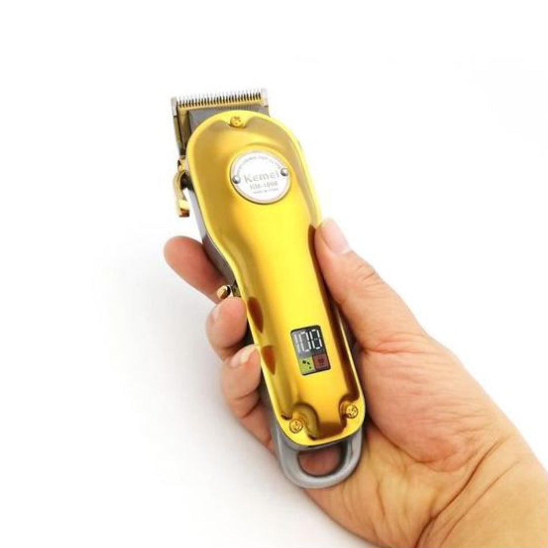 Kemei KM-1986 Tondeuse à cheveux professionnelle sans fil rechargeable silencieuse