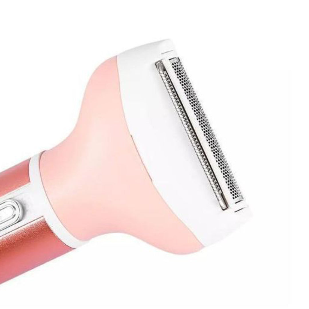 Kemei KM - 6637 Epilateur-Rasoir multifonctions - Rechargeable - 4 en 1 - Rose