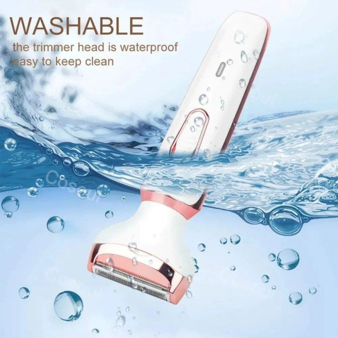 Kemei KM-6713 Épilateur pour épilation du corps 4 en 1 rasoir électrique pour femme, rasoir sans fil indolore, cadeaux pour femmes