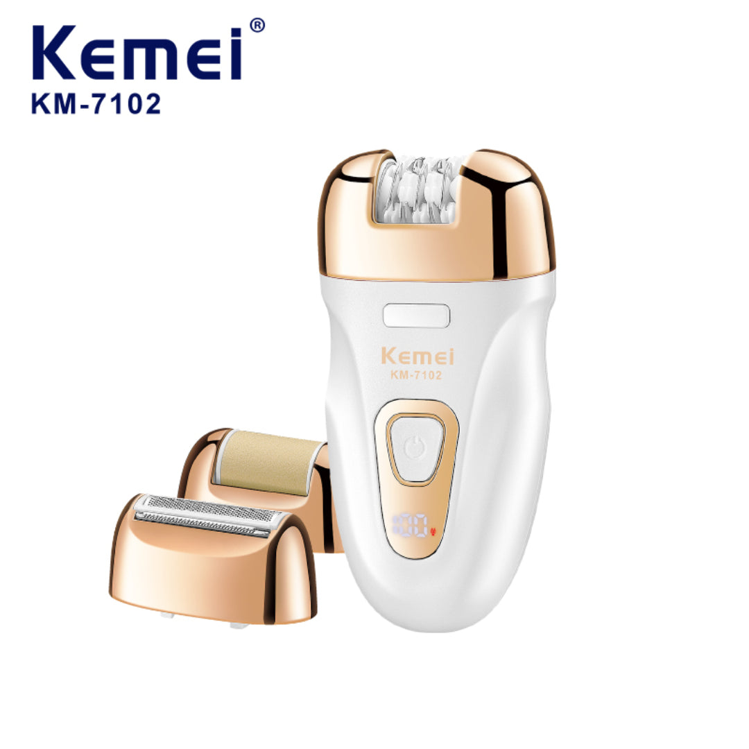 Kemei KM-7102 Épilateur 3 en 1 – Épilation douce du visage, des jambes et du maillot