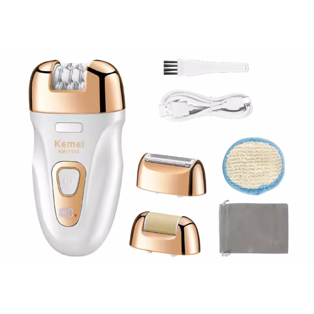Kemei KM-7102 Épilateur 3 en 1 – Épilation douce du visage, des jambes et du maillot