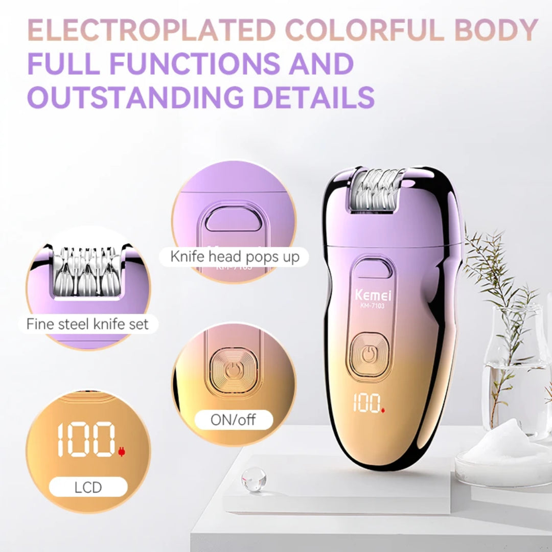 Kemei KM-7103 Épilateur 3 en 1 – Épilation douce du visage, des jambes et du maillot