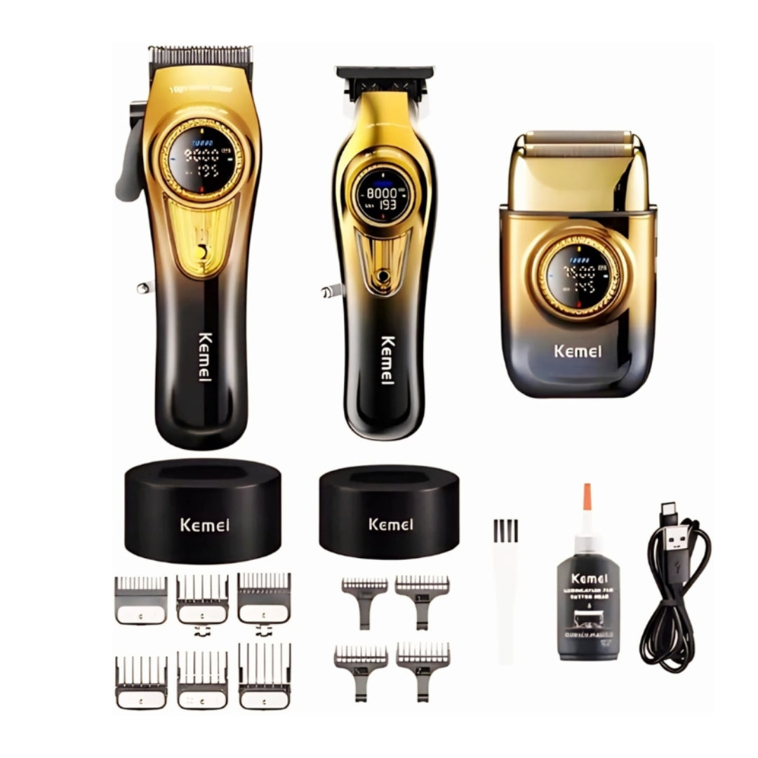 Kemei KM-8557 Kit professionnel Machine de découpe, Finition et Rasoir