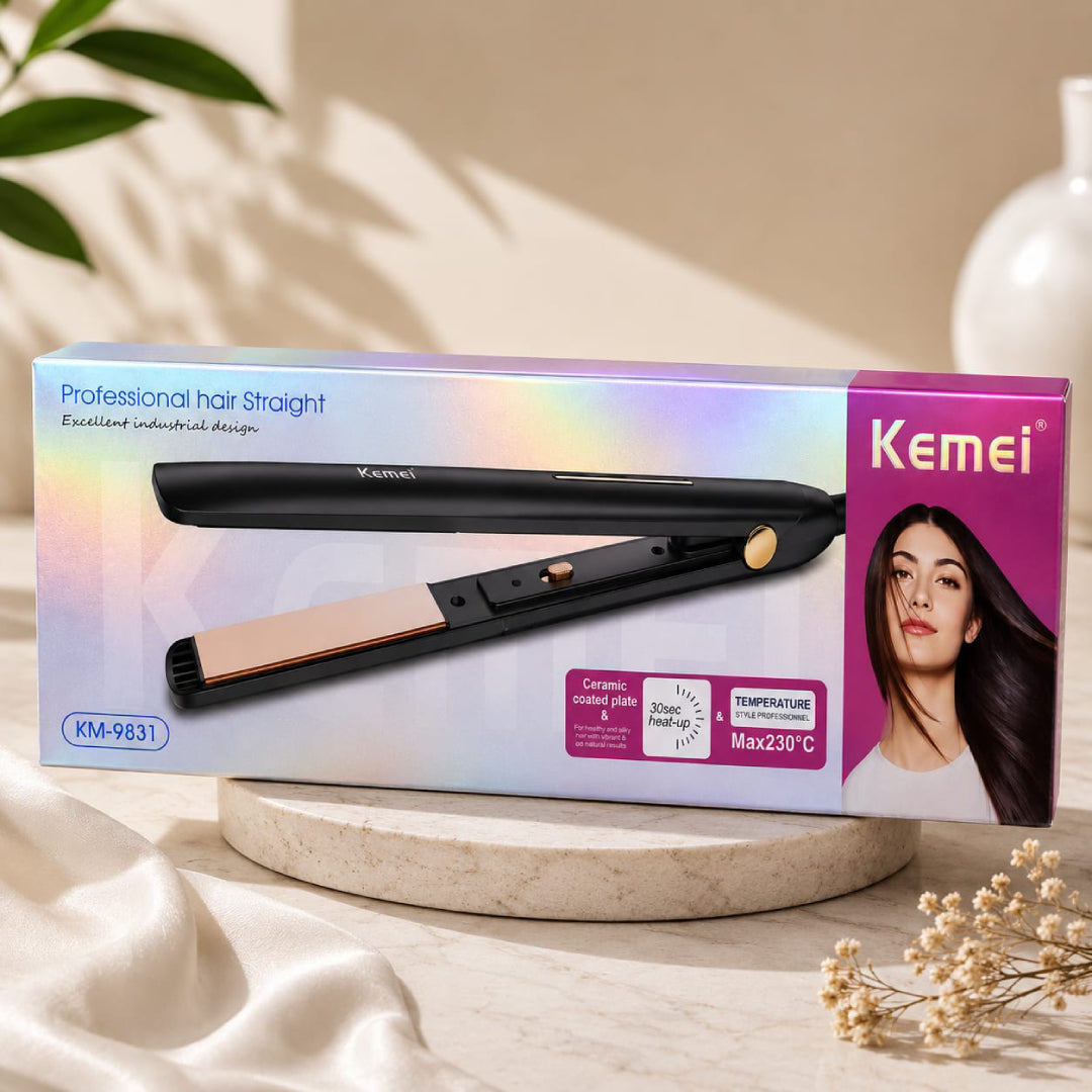 Kemei KM-9832 Lisseur à cheveux - Température Max 230°C - Plaques en céramique