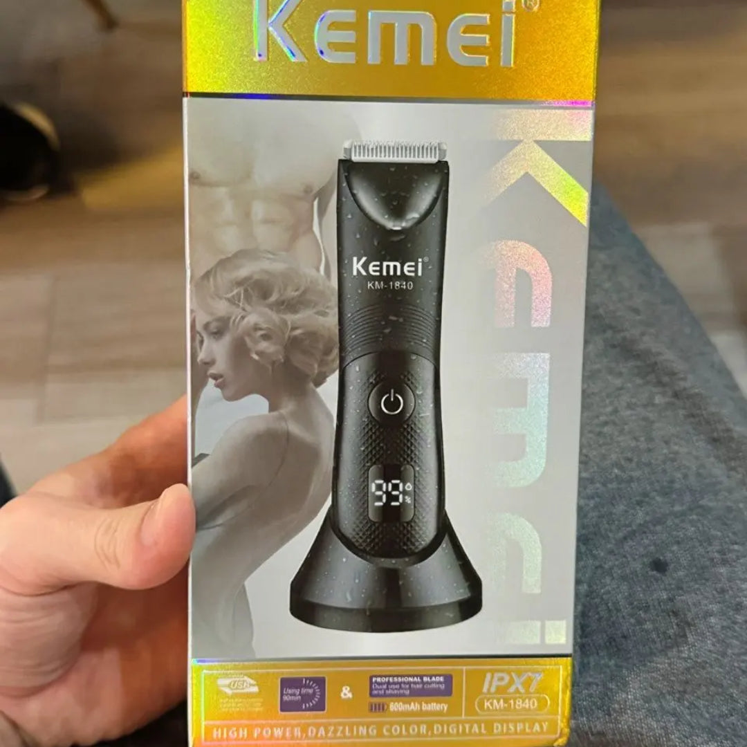 Kemei KM-1840 Tondeuse Rechargeable avec Écran LED