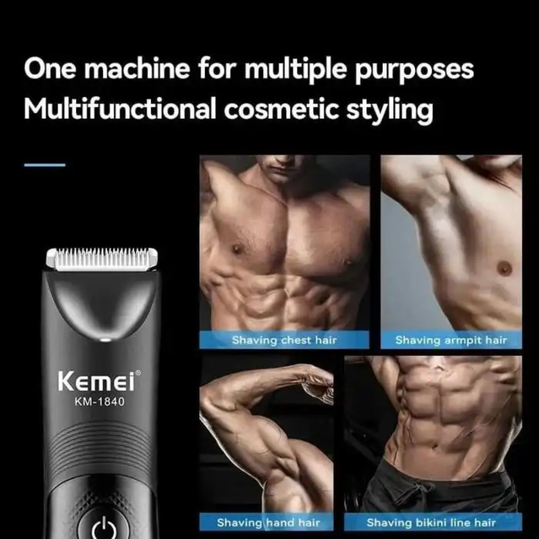 Kemei KM-1840 Tondeuse Rechargeable avec Écran LED