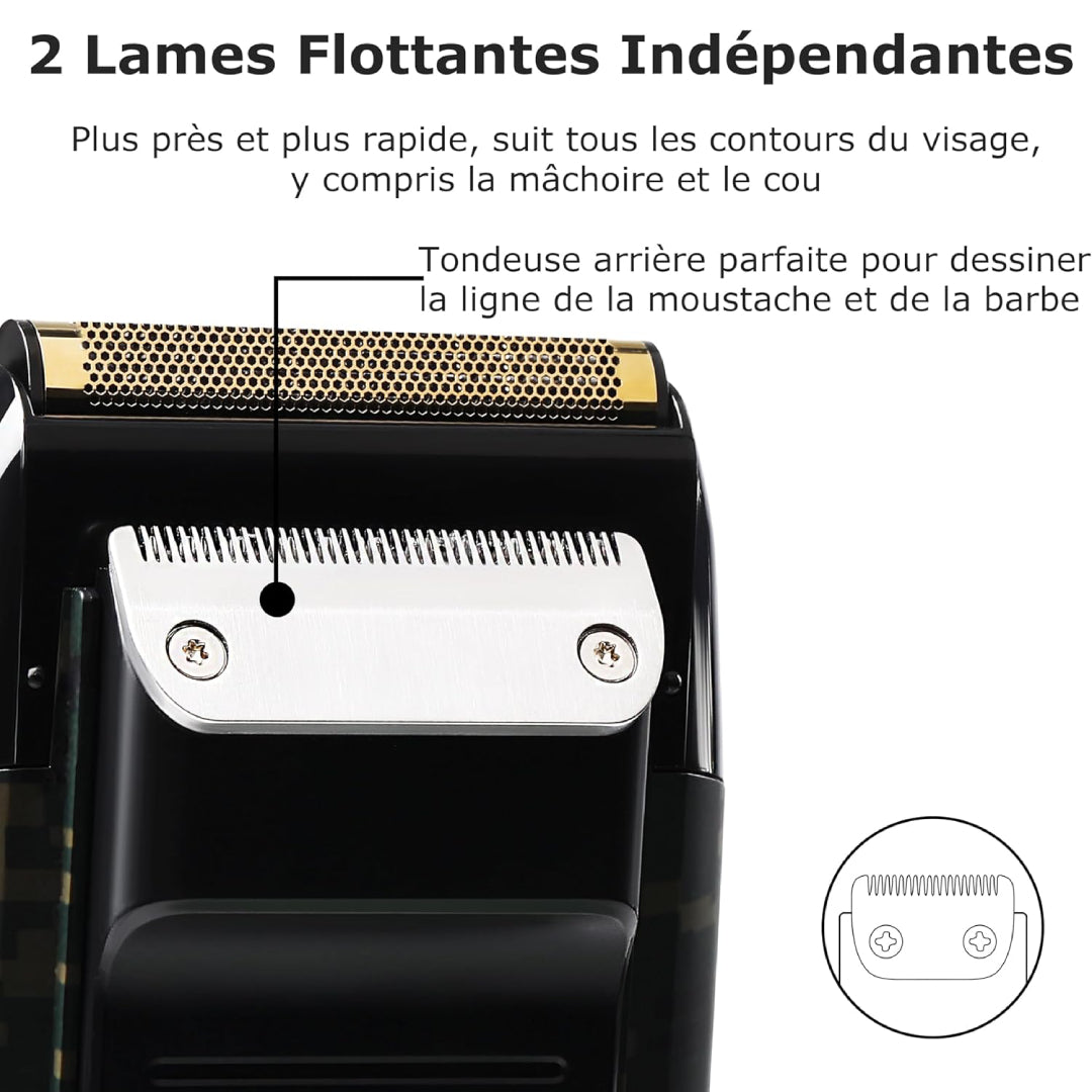 Kemei KM-2027 - Tondeuse Rasoir électrique rechargeable des hommes, Coupe-barbe