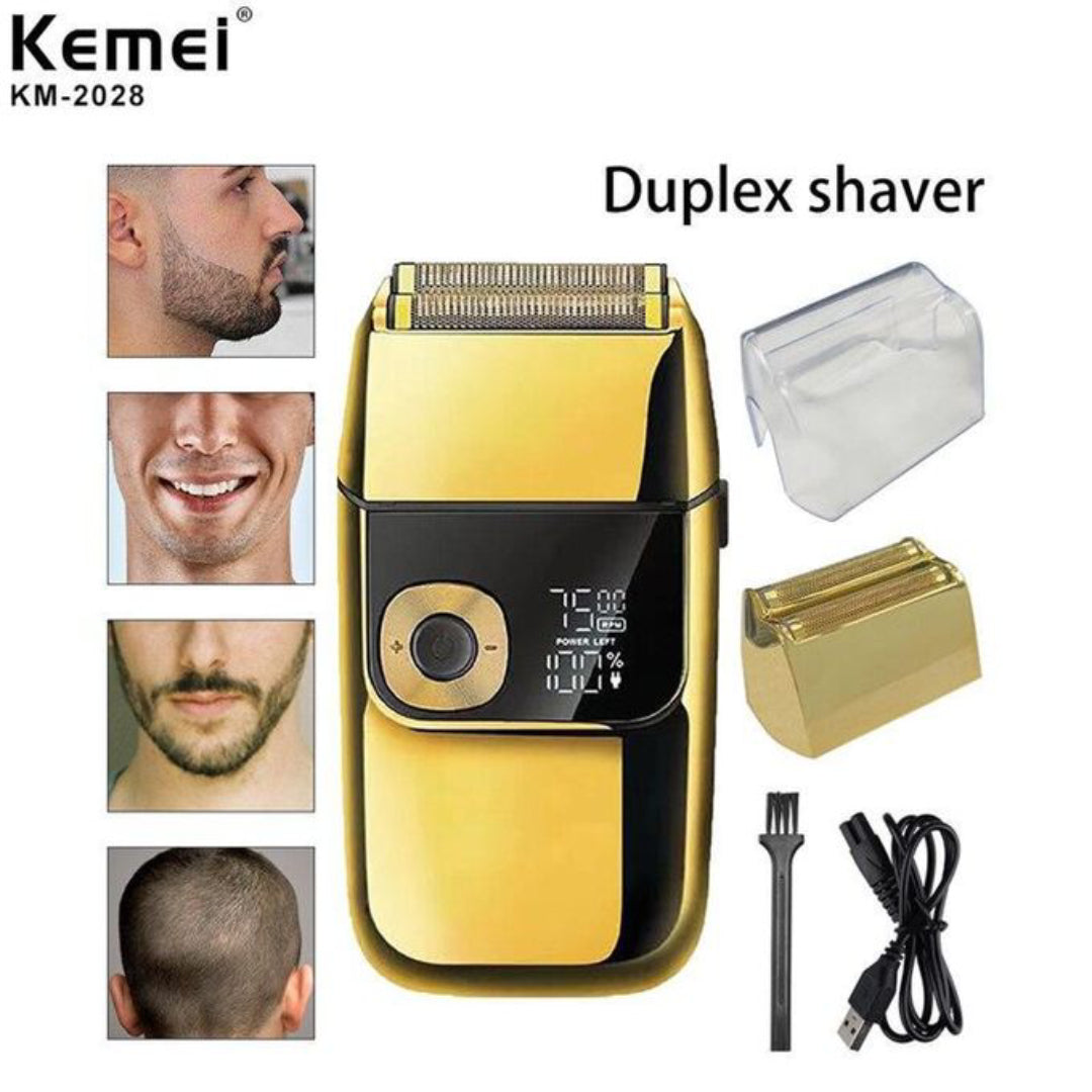 Kemei KM-2028 Rasoir Électrique avec Double Tête et Écran LCD