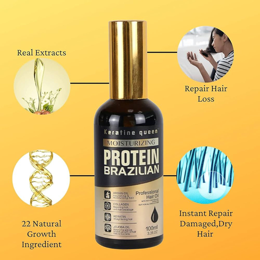 Keratine Queen Moisturizing Protein Brazilian Sérum 100ml