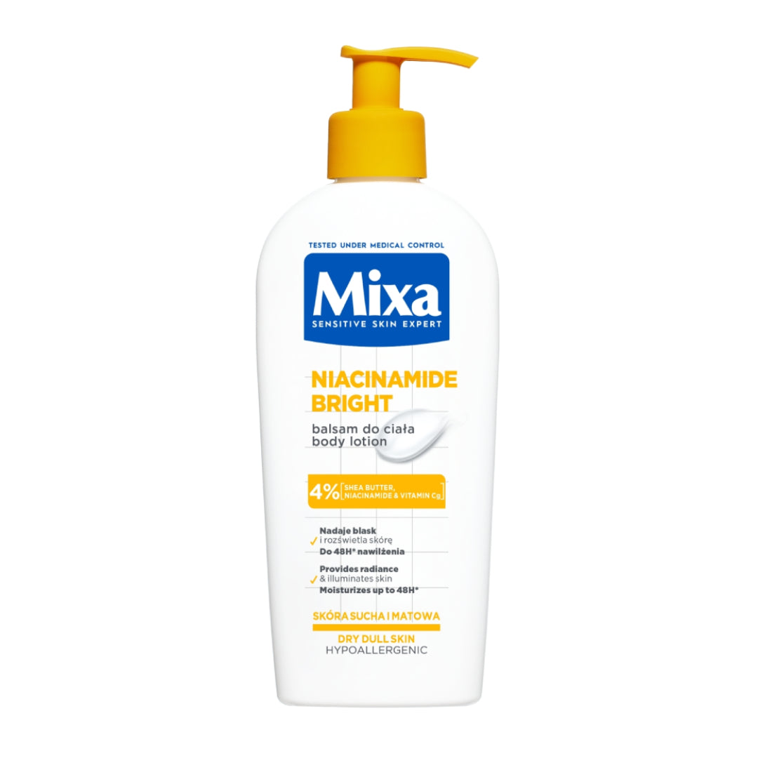 Mixa Crème - Lait Niacinamide Correction Éclat pour Peau Sèche et Terne – 250 ml