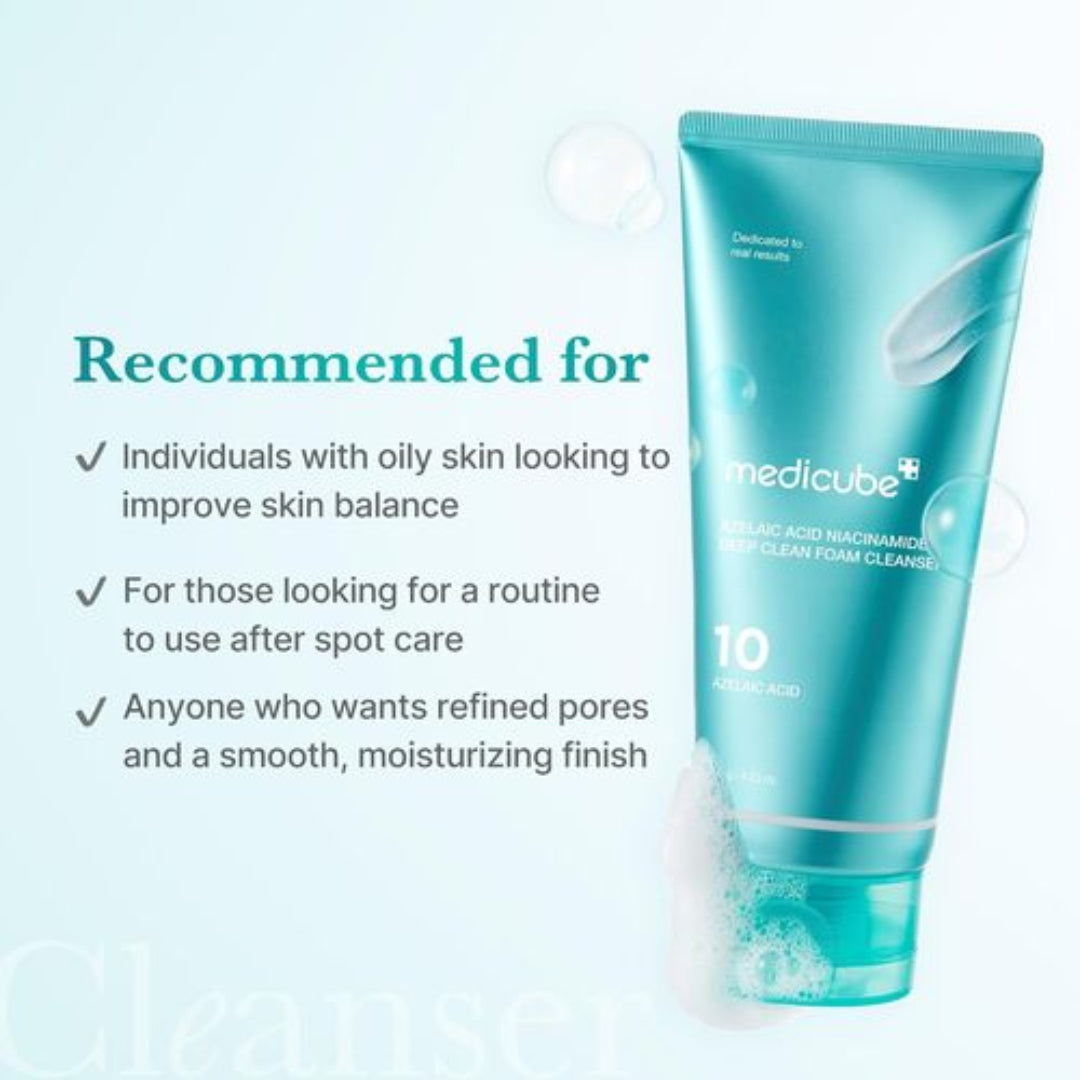 MEDICUBE - Azelaic Acid Niacinamide Deep Clean Foam Cleanser - 120g