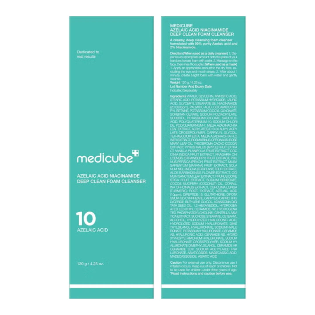 MEDICUBE - Azelaic Acid Niacinamide Deep Clean Foam Cleanser - 120g