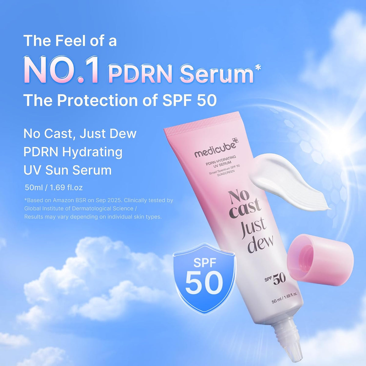 Medicube - PDRN Hydrating UV Serum SPF 50+ PA++++ - 50ml
