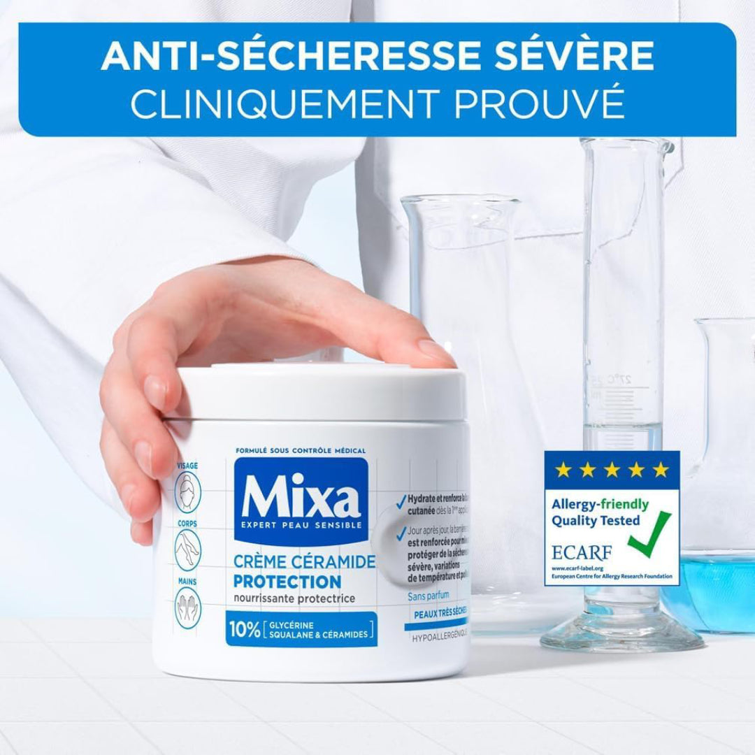 Mixa Crème Céramide Protection - Visage, Corps, Mains 400ml