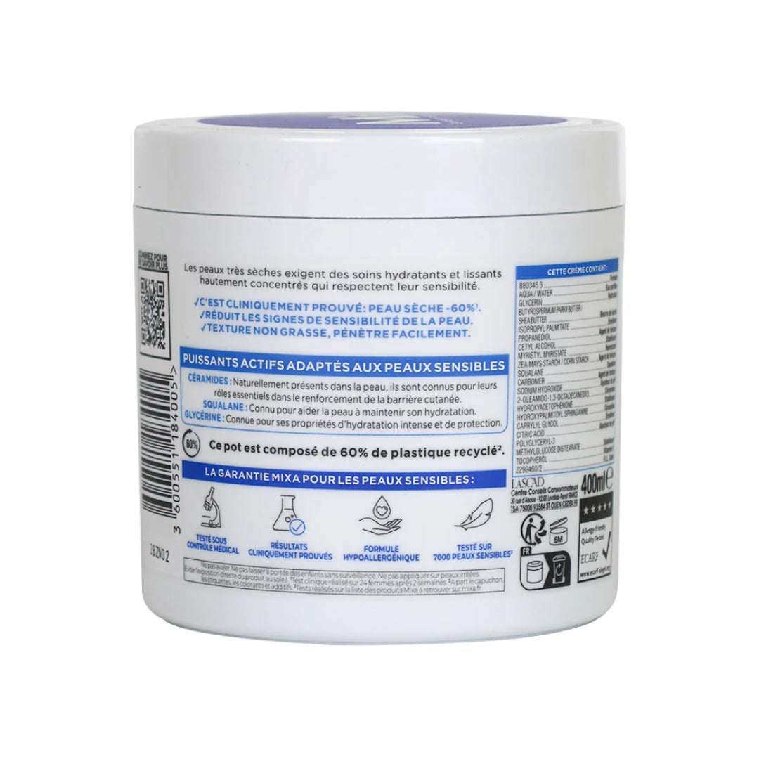 Mixa Crème Céramide Protection - Visage, Corps, Mains 400ml