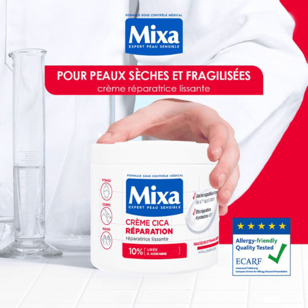 Mixa Crème Cica Réparation Peaux Sèches et Fragilisées – 400 ml