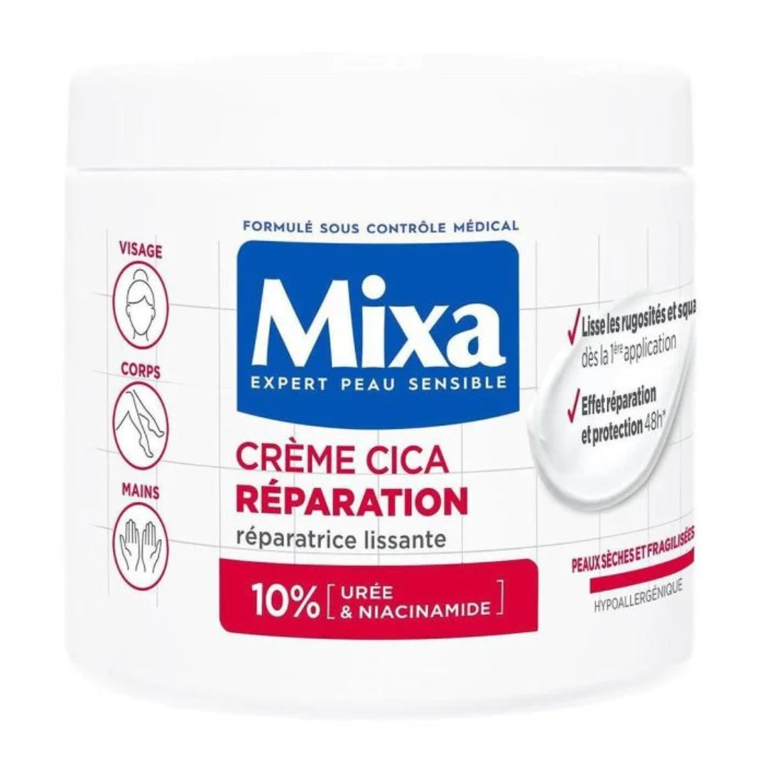 Mixa Crème Cica Réparation Peaux Sèches et Fragilisées – 400 ml