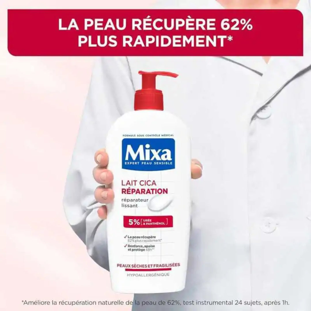 Mixa Lait Cica Réparation Expert Peau Sensible Effet Longue Durée Peaux Sèches et Rugueuses – 250 ml