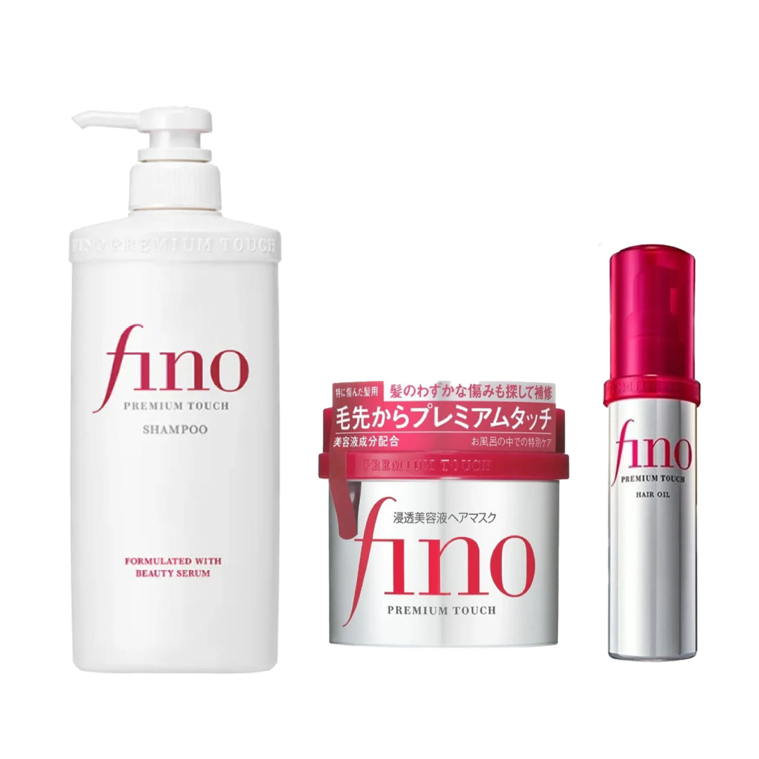 PACK COMPLET : Shampoing Shiseido Fino Premium Touch + Masque capillaire + Huile capillaire