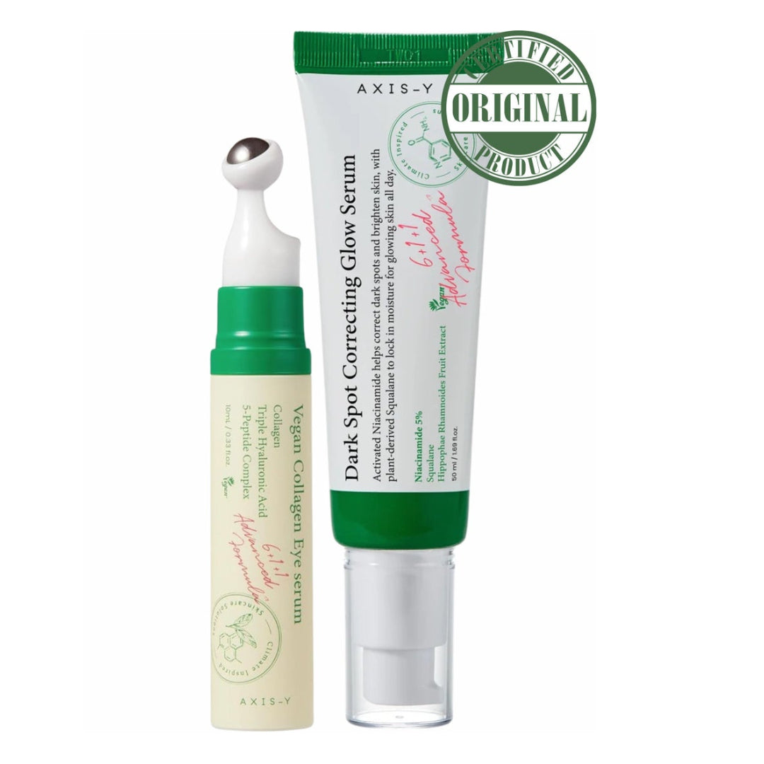 AXIS-Y Vegan Collagen Eye Serum 10ml & Dark Spot Correcting Glow Serum 30ml