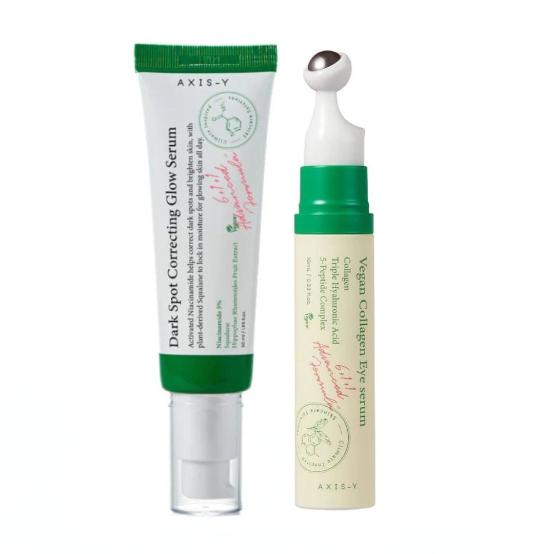 AXIS-Y Vegan Collagen Eye Serum 10ml & Dark Spot Correcting Glow Serum 30ml