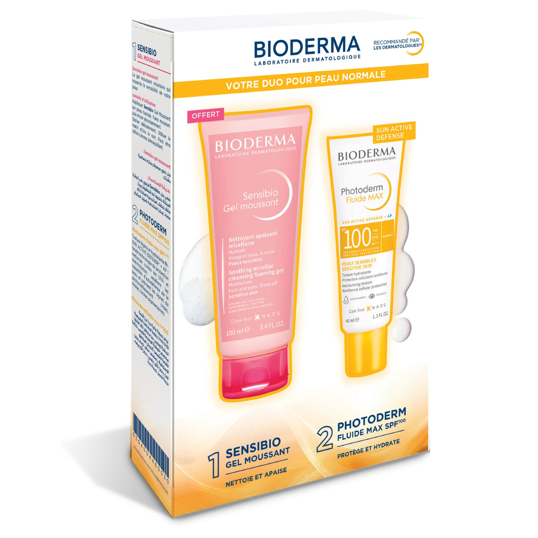 Bioderma Pack Photoderm Fluide Max Invisible Spf100 + Sensibio Gel Moussant