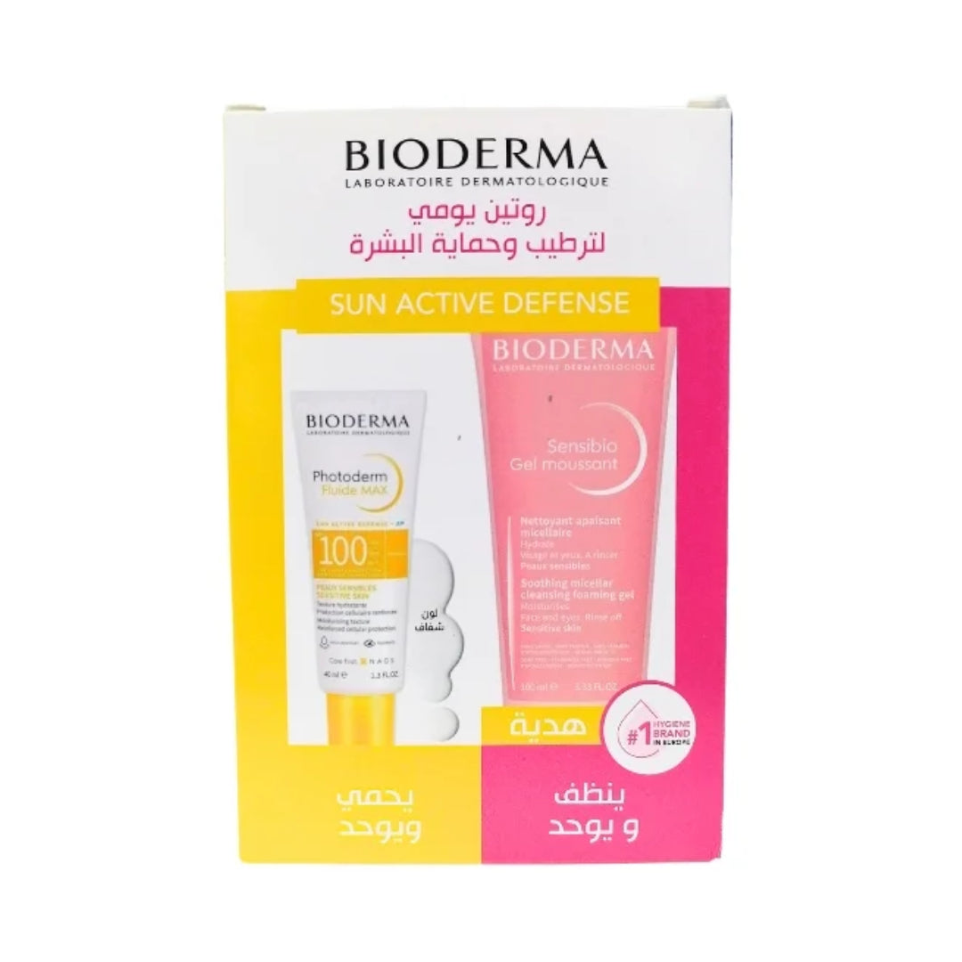 Bioderma Pack Photoderm Fluide Max Invisible Spf100 + Sensibio Gel Moussant