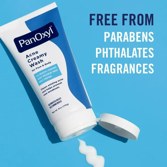 PanOxyl ACNE CREAMY WASH 4% BENZOYL PEROXIDE DAILY CONTROL 170g