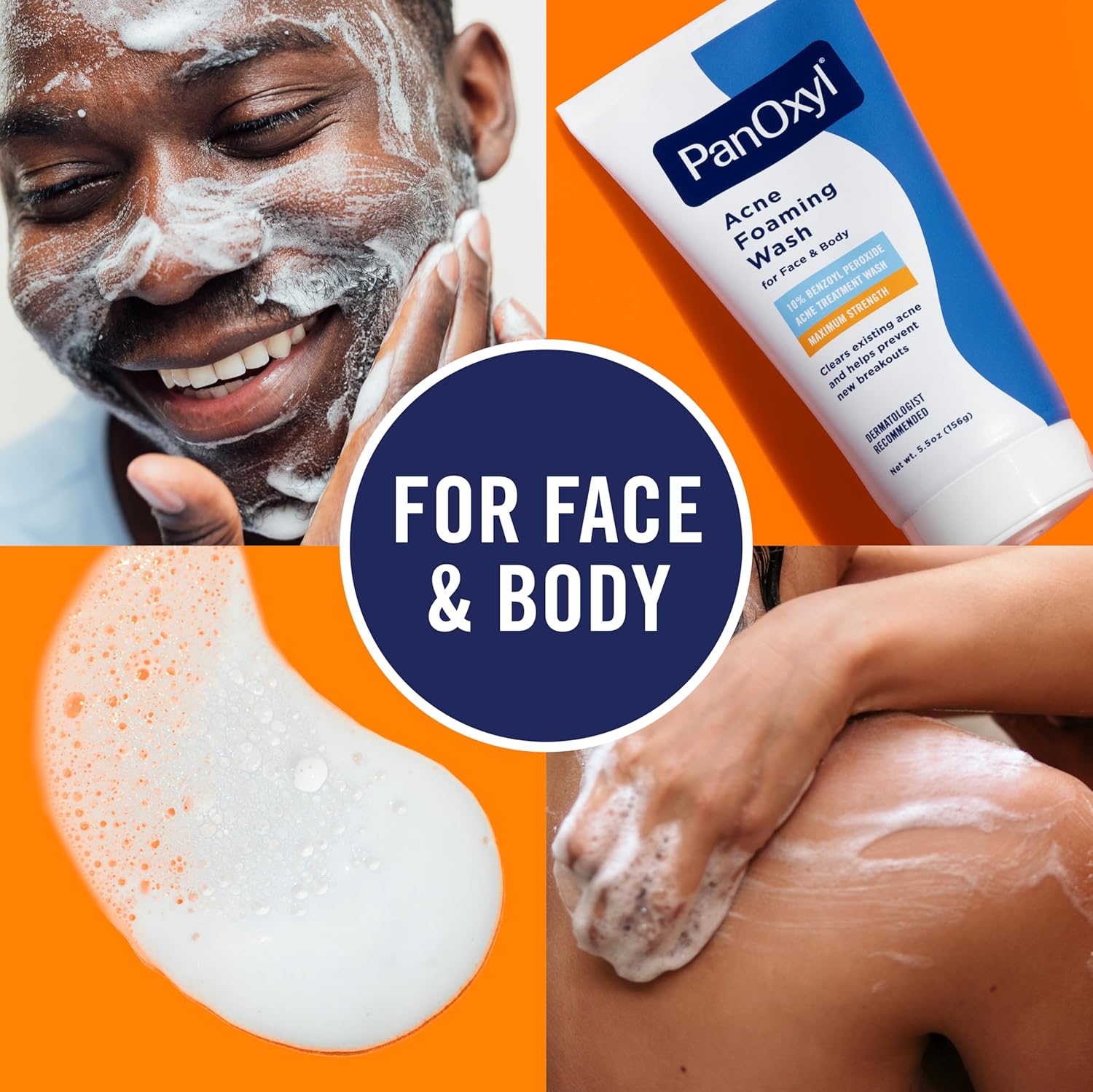 PanOxyl ACNE FOAMING WASH 10% BENZOYL PEROXIDE  MAXIMUM STRENGTH 156g