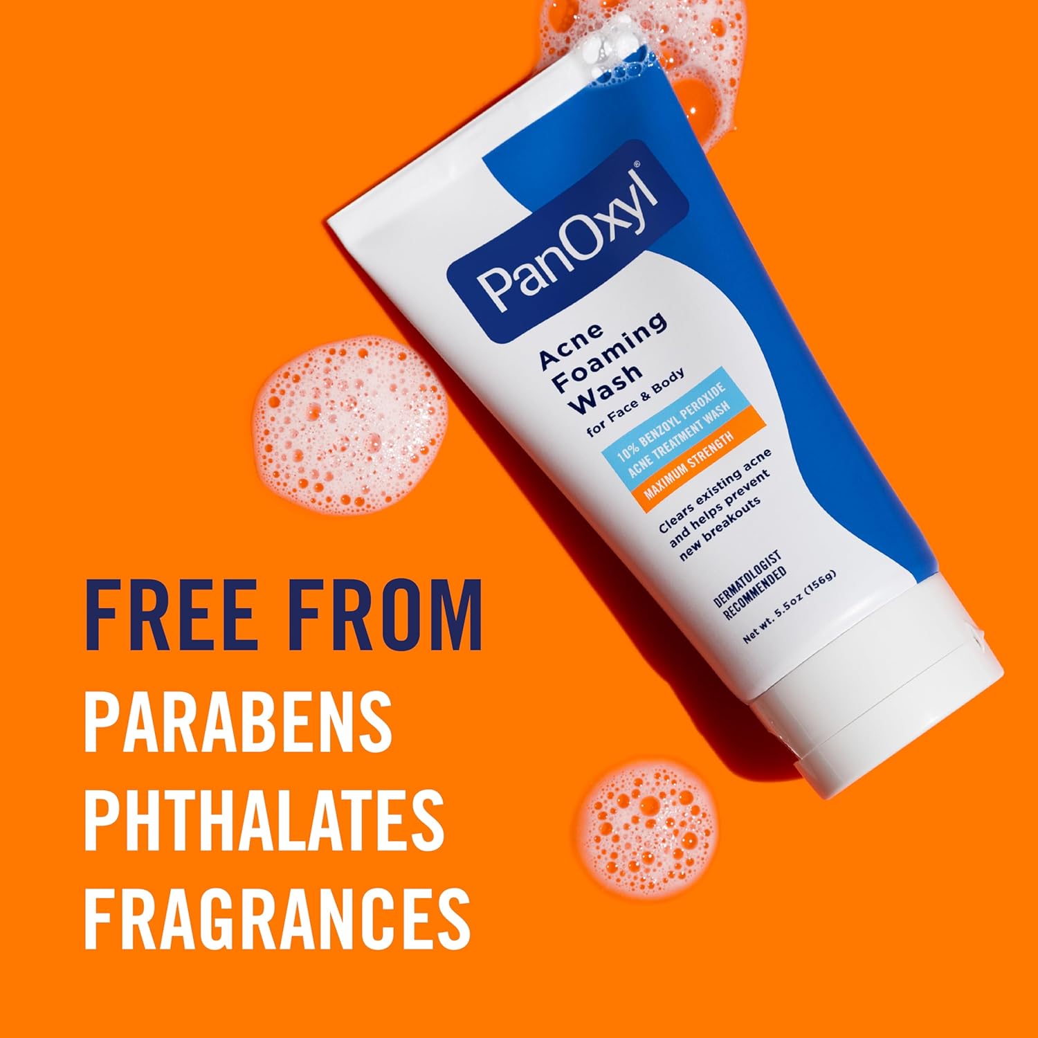 PanOxyl ACNE FOAMING WASH 10% BENZOYL PEROXIDE  MAXIMUM STRENGTH 156g