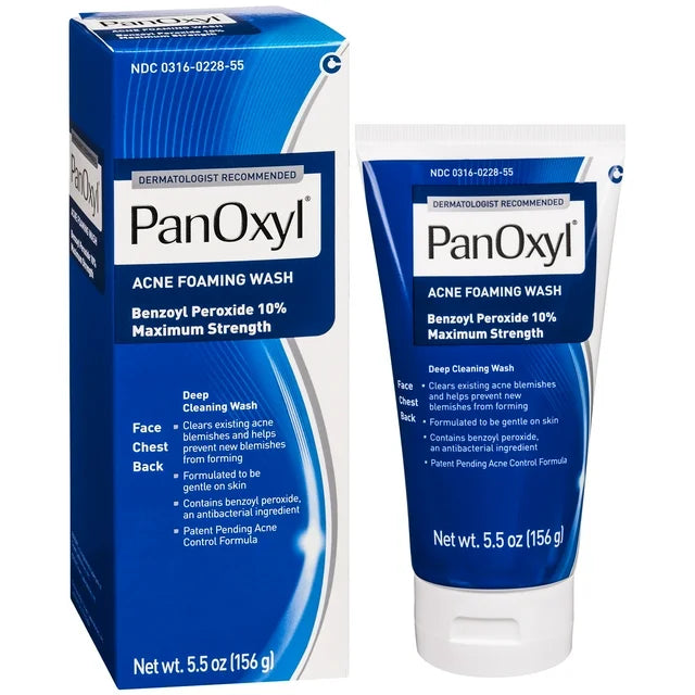 PanOxyl ACNE FOAMING WASH 10% BENZOYL PEROXIDE  MAXIMUM STRENGTH 156g
