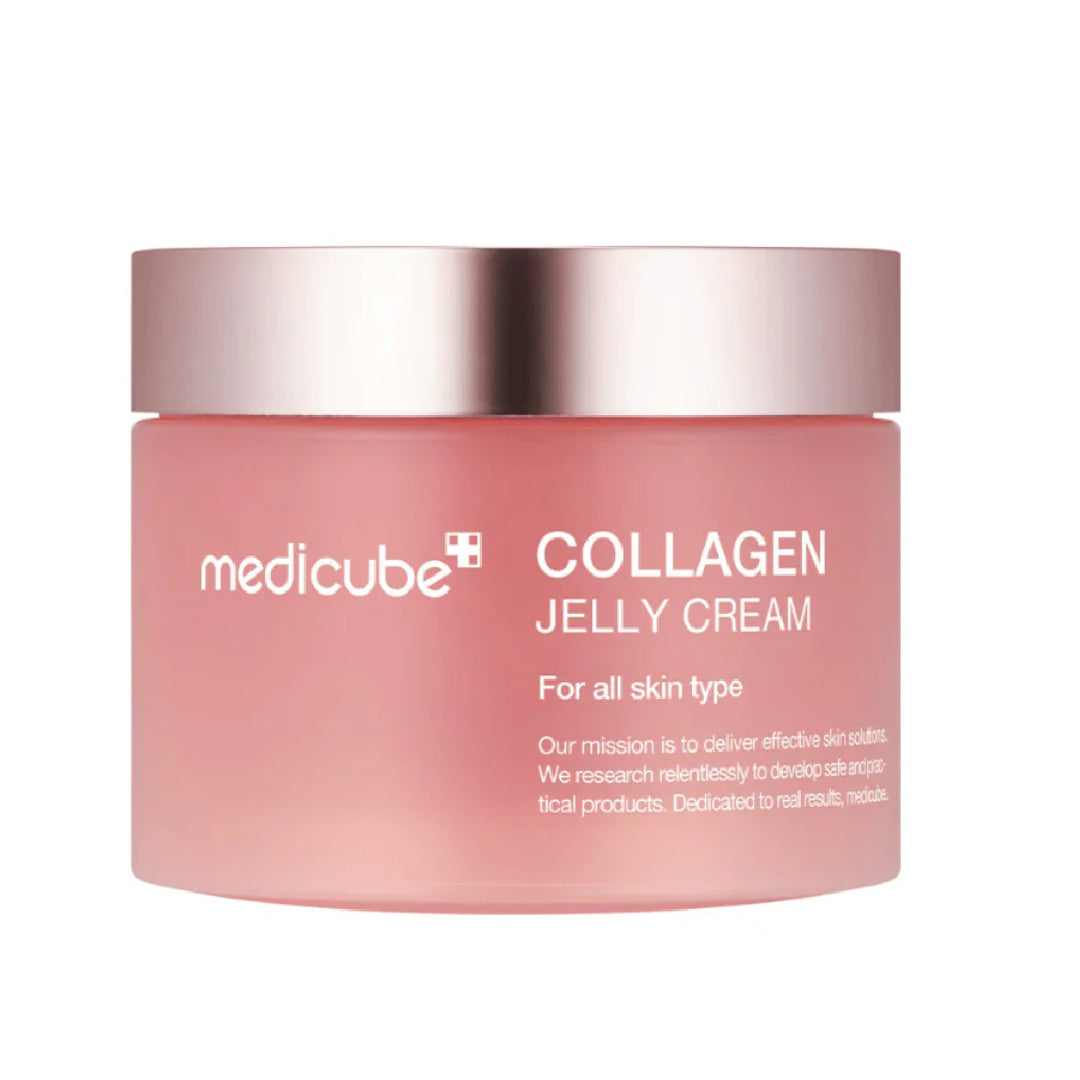 PACK COMPLET MEDICUBE – (Collagen Night Wrapping Mask+Collagen Farming Sun Cream SPF50+Collagen Jelly Cream+Collagen Glow Booster Serum)
